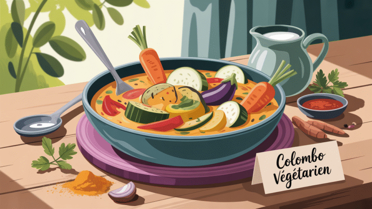 Recette végétarienne : colombo de légumes