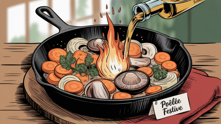Recette de fête : Poêlée de champignons et carottes flambée au whisky