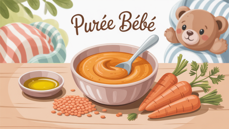 Recette de purée lentilles et carottes pour bébé