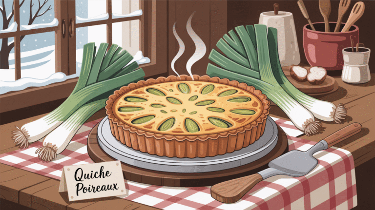 Recette facile et délicieuse : Quiche aux poireaux