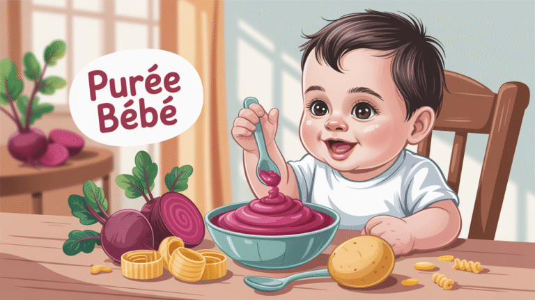 Recette pour bébé : purée pâtes et betteraves