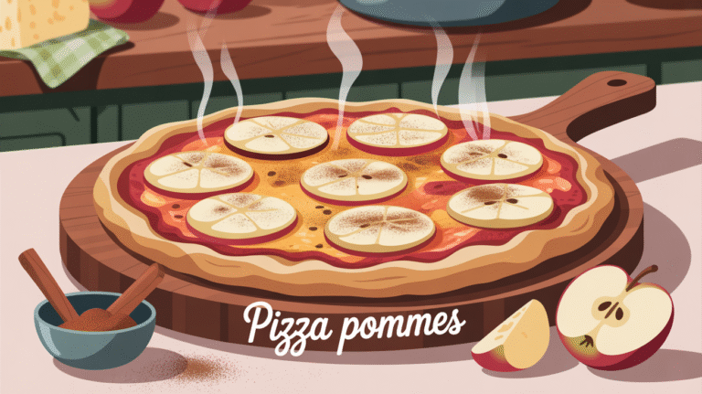 Recette saine et gourmande : pizza pommes et camembert