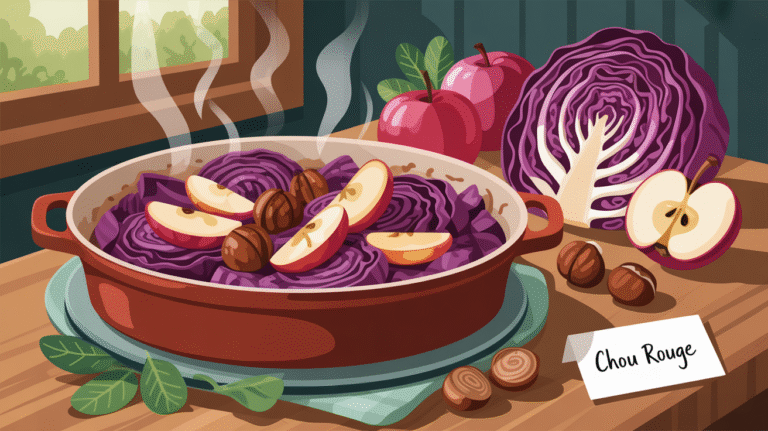 Recette de chou rouge aux pommes et aux châtaignes
