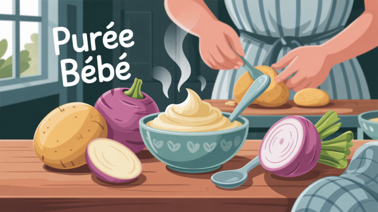 Recette de purée de pommes de terre et navets pour bébé