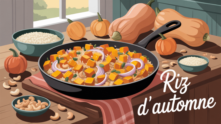 Idée de recette d’automne : Riz poêlé à la courge butternut