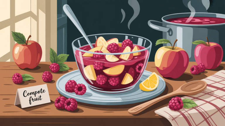 Recette rapide pour un dessert sain et savoureux : la compote de pommes et framboises