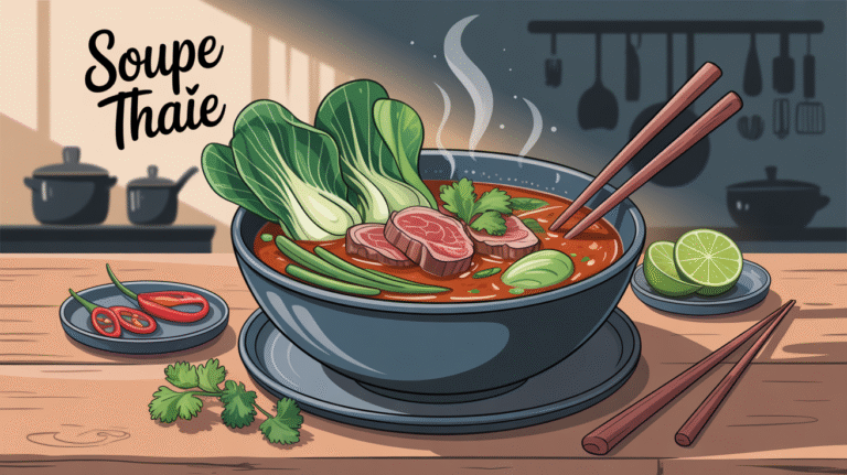 Recette rapide pour le soir : la soupe thaïe au boeuf