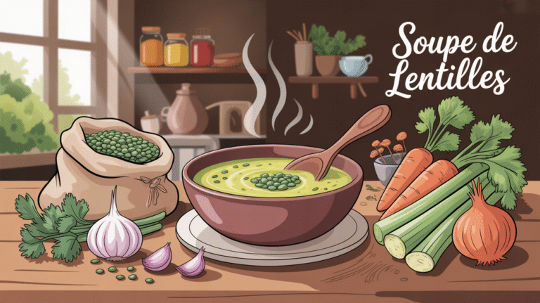 Recette de soupe de lentilles vertes saine et savoureuse