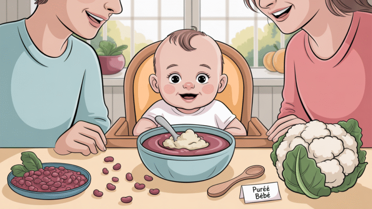 Recette pour bébé : purée haricots rouges et chou-fleur