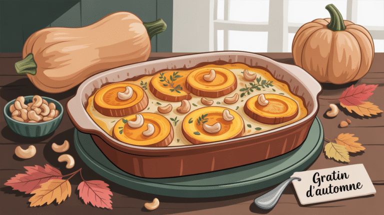 Recette de plat chaud pour l’automne : Gratin de courge butternut et noix de cajou