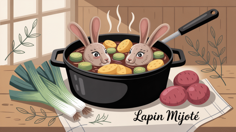Recette de lapin mijoté aux poireaux