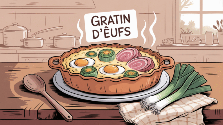Recette facile pour le soir : Gratin d’œufs aux poireaux et au jambon