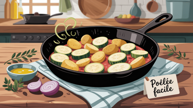 Recette facile et rapide : la poêlée de courgettes et pommes de terre