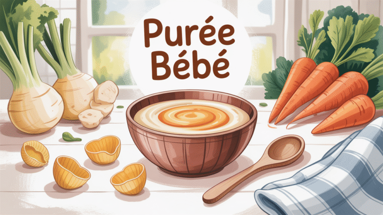 Recette de purée pour bébé : Pâtes, carottes et céleri rave