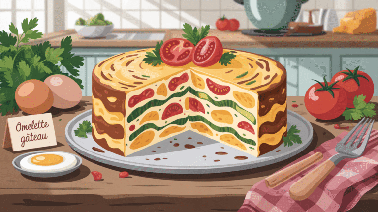 Recette facile et originale : le gâteau d’omelettes
