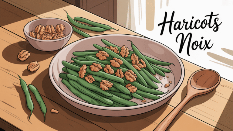 Recette originale et facile : Haricots verts aux noix