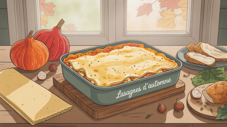 Recette originale et douce : lasagnes de poulet au potimarron