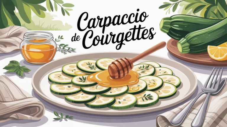 Recette d’entrée d’été : carpaccio de courgettes au miel