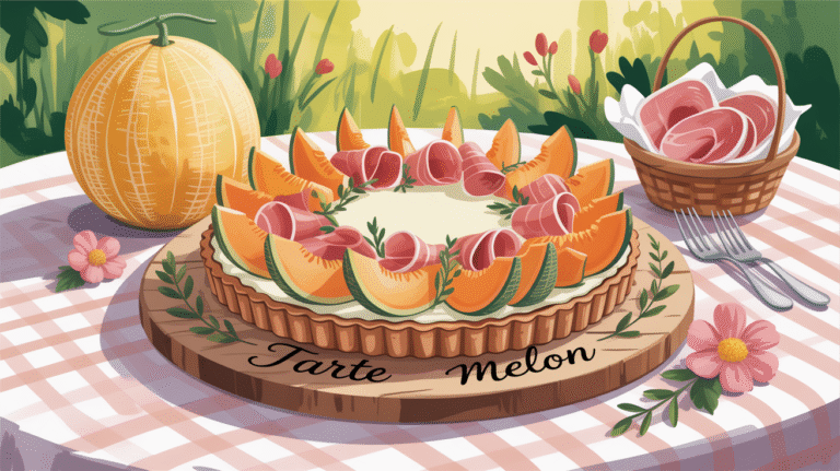 Recette d’été : la tarte au melon et jambon cru