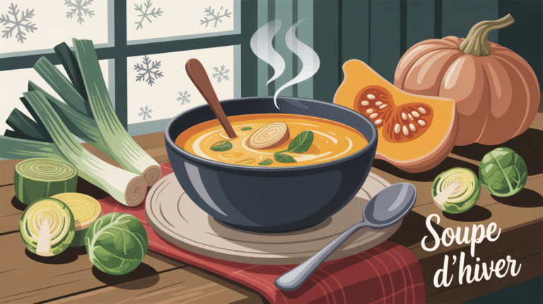 Recette d’hiver : la soupe poireaux, butternut et choux de Bruxelles