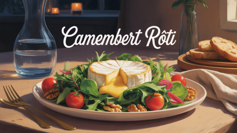 Recette facile pour un soir : la salade au camembert rôti