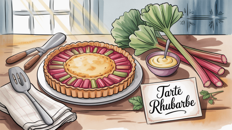 Ma recette de tarte gourmande à la rhubarbe