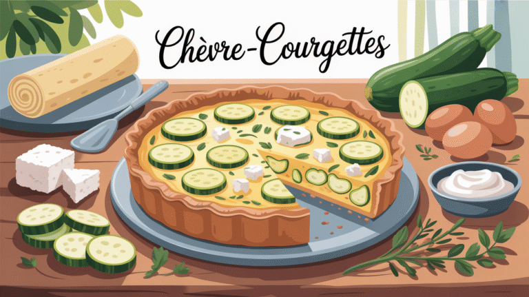 Recette facile et saine : la quiche chèvre-courgettes