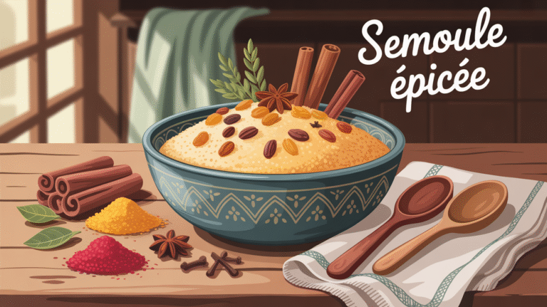 Recette facile et rapide : semoule aux raisins et épices