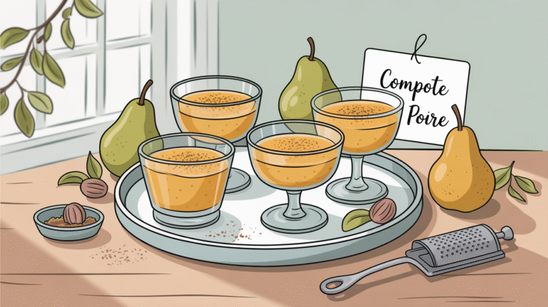 Recette rapide pour un dessert sans sucre : compote de poires à la noix de muscade