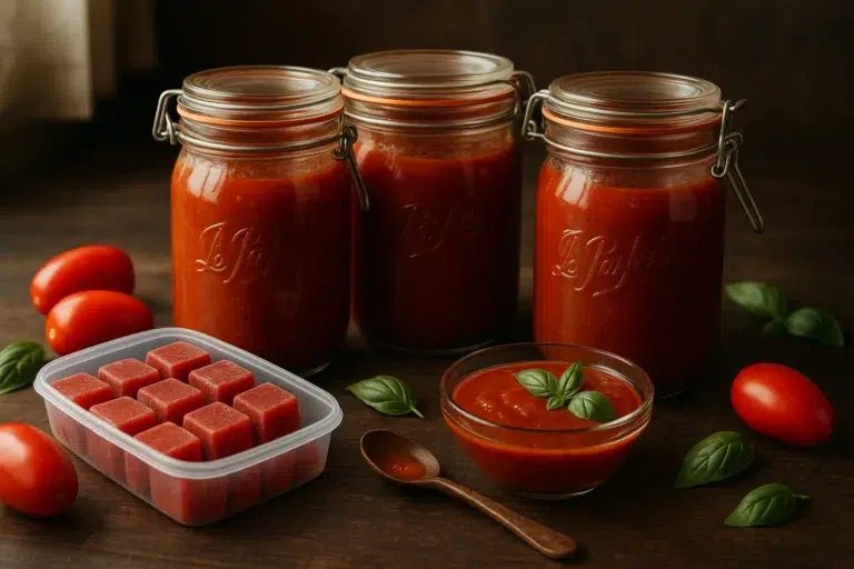 Fini le gaspillage: conserver sauce tomate maison longtemps