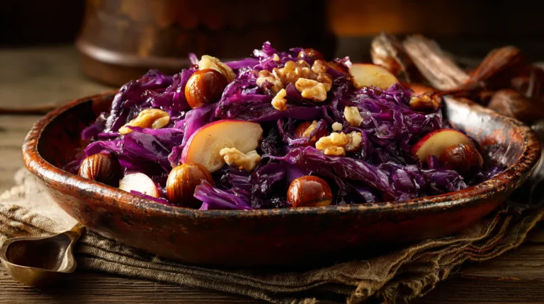 Recette de chou rouge aux pommes et aux châtaignes