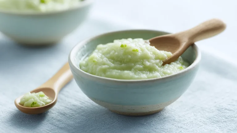 Recette de purée de riz et choux de Bruxelles pour bébé