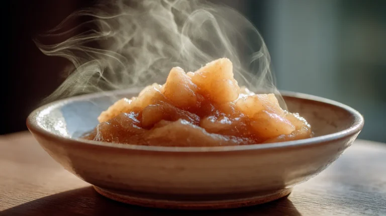Recette rapide pour un dessert sans sucre : compote de poires à la noix de muscade
