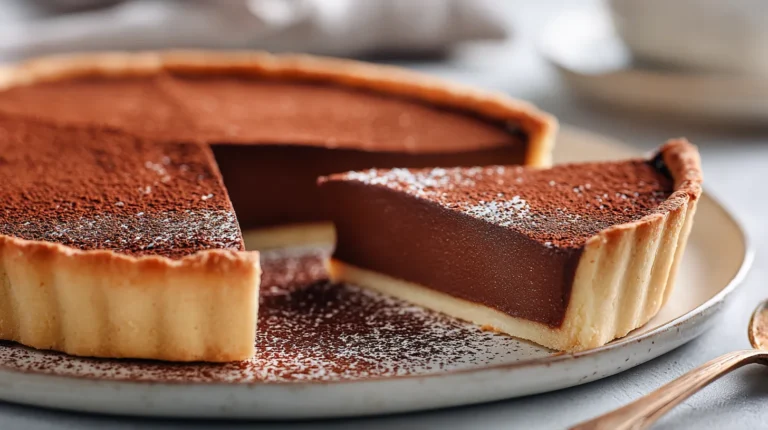 Recette de tarte au chocolat légère