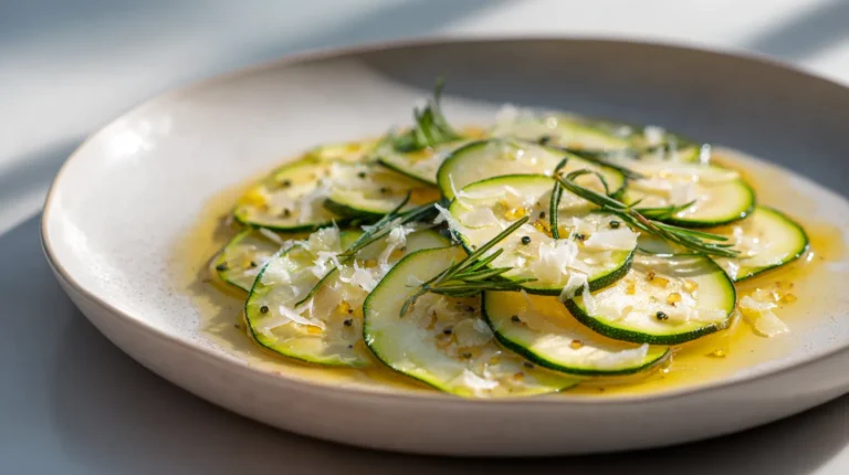 Recette d’entrée d’été : carpaccio de courgettes au miel