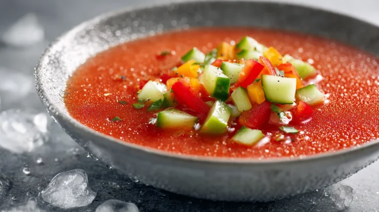 Recette express de gaspacho de tomates, concombres et poivrons