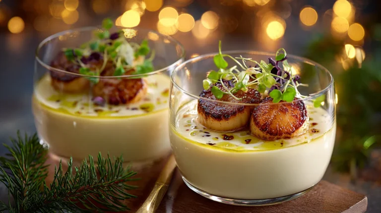 Recette d’entrée de fête : les panna cotta aux Saint-Jacques