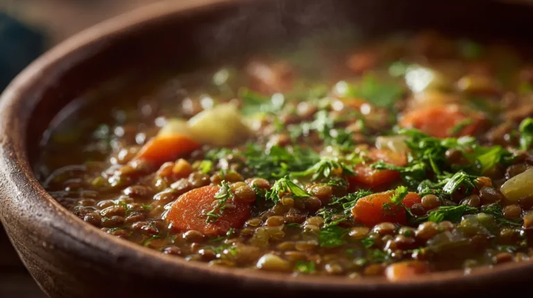 Recette de soupe de lentilles vertes saine et savoureuse