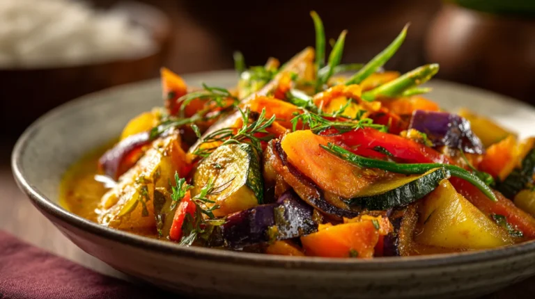 Recette végétarienne : colombo de légumes