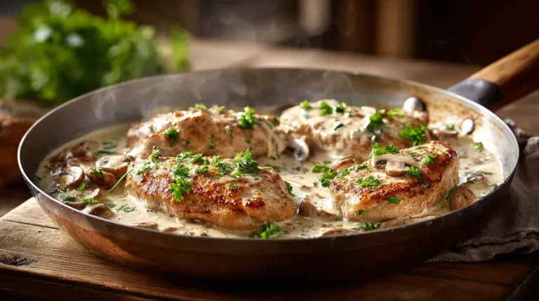 Recette rapide pour le soir : escalopes de dinde aux champignons