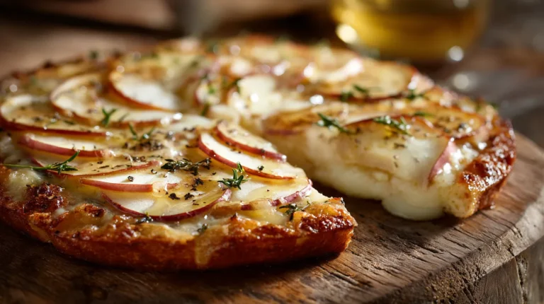 Recette saine et gourmande : pizza pommes et camembert