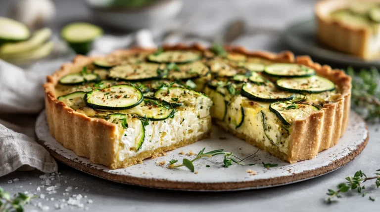 Recette facile et saine : la quiche chèvre-courgettes