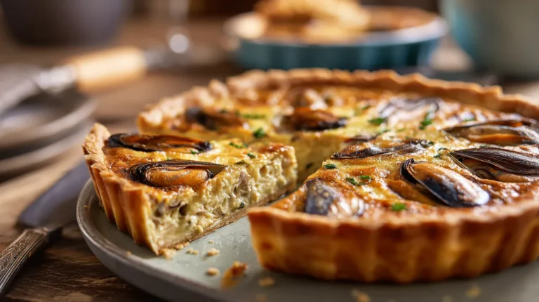 Recette facile pour le soir : quiche aux moules