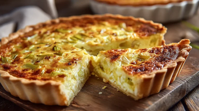 Recette facile et délicieuse : Quiche aux poireaux
