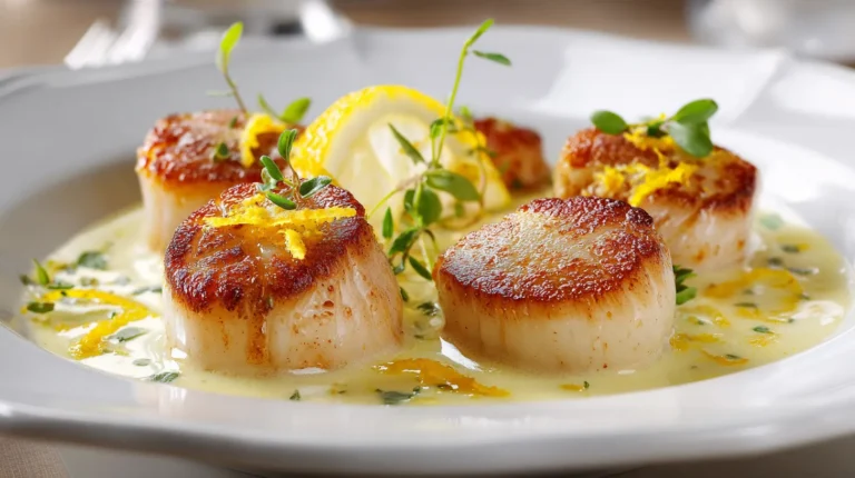 Recette très rapide : Noix de Saint-Jacques à la crème citronnée