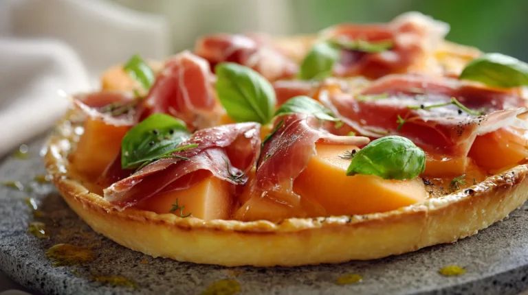 Recette d’été : la tarte au melon et jambon cru