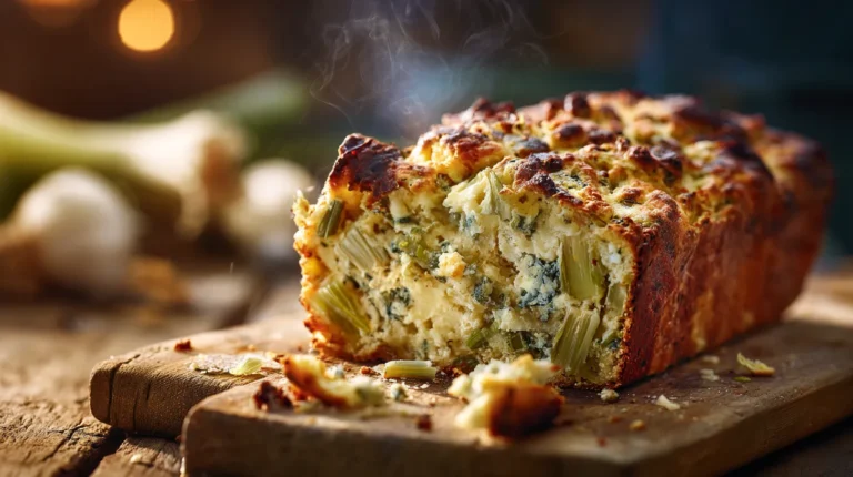 Recette réconfortante pour l’hiver : le cake poireaux et roquefort