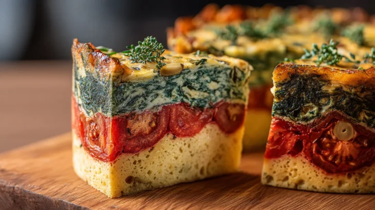 Recette du cake tricolore tomate, olive et épinard, pour un snack sain et végétarien