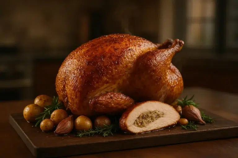 Temps idéal pour cuire un rôti de pintade farcie au four