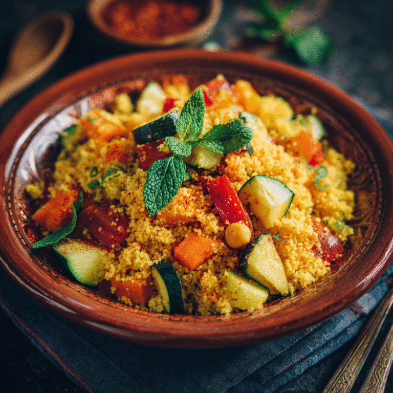 Couscous végétarien aux légumes de saison, rapide